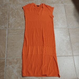 Rails Vibrant Orange Knit Midi Dress